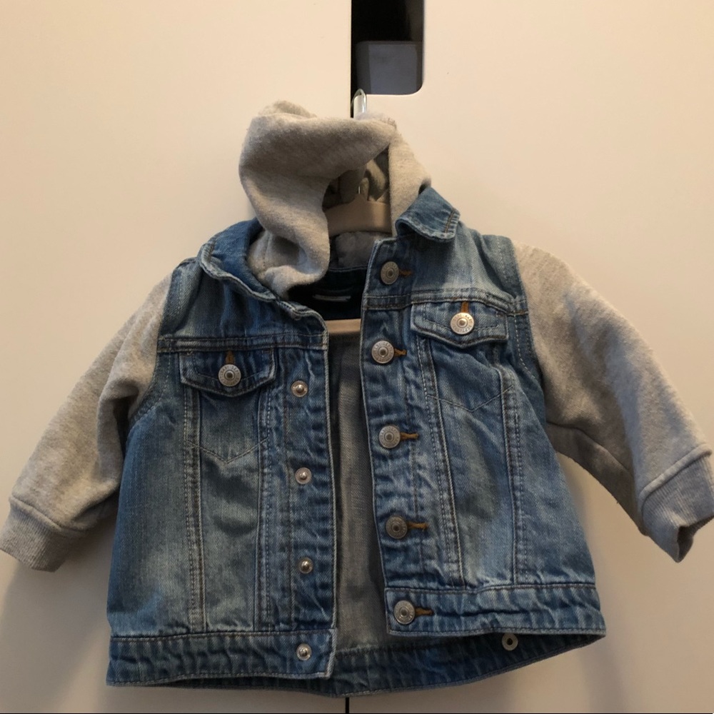 H&M denim jacket with detachable hood